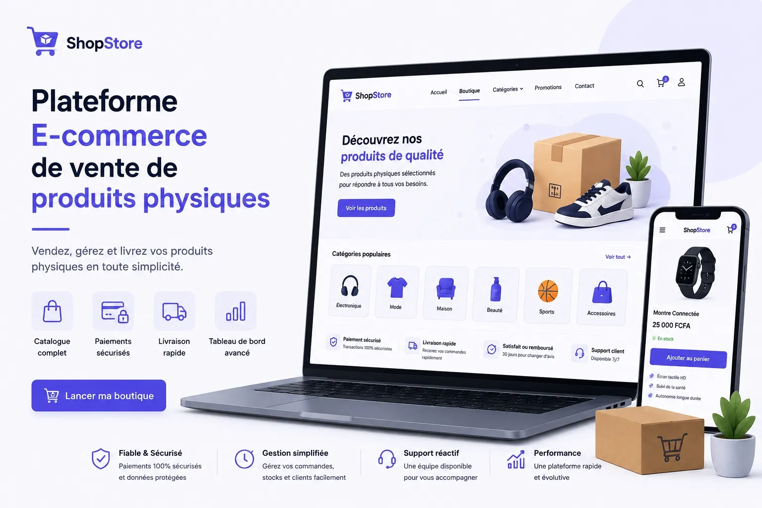 E-commerce  vente de produits physiques